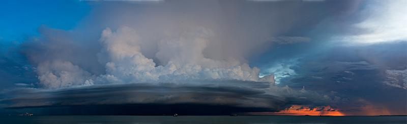 Shelf Pano W.jpg - Storm clouds over Darwin Harbour, NT